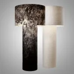 Торшер LOVOND ATMOSPHERE H189 Black White с текстильным плафоном