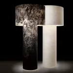 Торшер LOVOND ATMOSPHERE H189 Black White с текстильным плафоном
