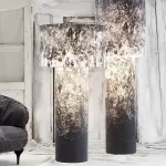 Торшер LOVOND ATMOSPHERE H189 Black White с текстильным плафоном