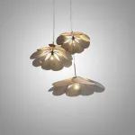Подвесной светильник LOVOND PETALS Grey D50 3шт в форме цветка