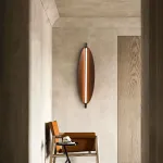 Настенный светильник LOVOND GLOW H68 с деревянным плафоном