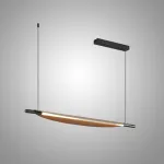 Подвесной светильник LOVOND GLOW L68  с деревянным плафоном