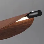 Подвесной светильник LOVOND GLOW L68  с деревянным плафоном
