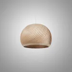 Подвесной светильник LOVOND VIGO D30 Beige с деревянными плафонами