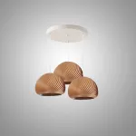 Подвесной светильник LOVOND VIGO D30 Brown Disk P3 с деревянными плафонами