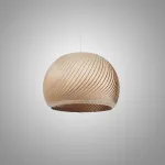 Подвесной светильник LOVOND VIGO D35 Beige с деревянными плафонами