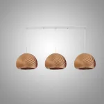 Подвесной светильник LOVOND VIGO D35 Brown Plank P3 с деревянными плафонами