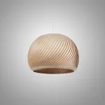 Подвесной светильник LOVOND VIGO D40 Beige с деревянными плафонами