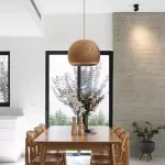 Подвесной светильник LOVOND VIGO D30 Beige с деревянными плафонами