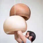 Подвесной светильник LOVOND VIGO D35 Brown Plank P3 с деревянными плафонами