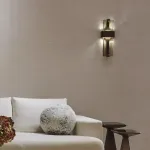 Настенный светильник LOVOND VESTA Black с фактурным стеклянным плафоном