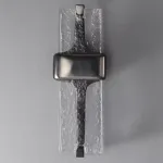 Настенный светильник LOVOND VESTA Black с фактурным стеклянным плафоном