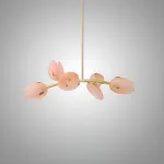 Люстра LOVOND LILIA P6 Pink с цветочными плафонами