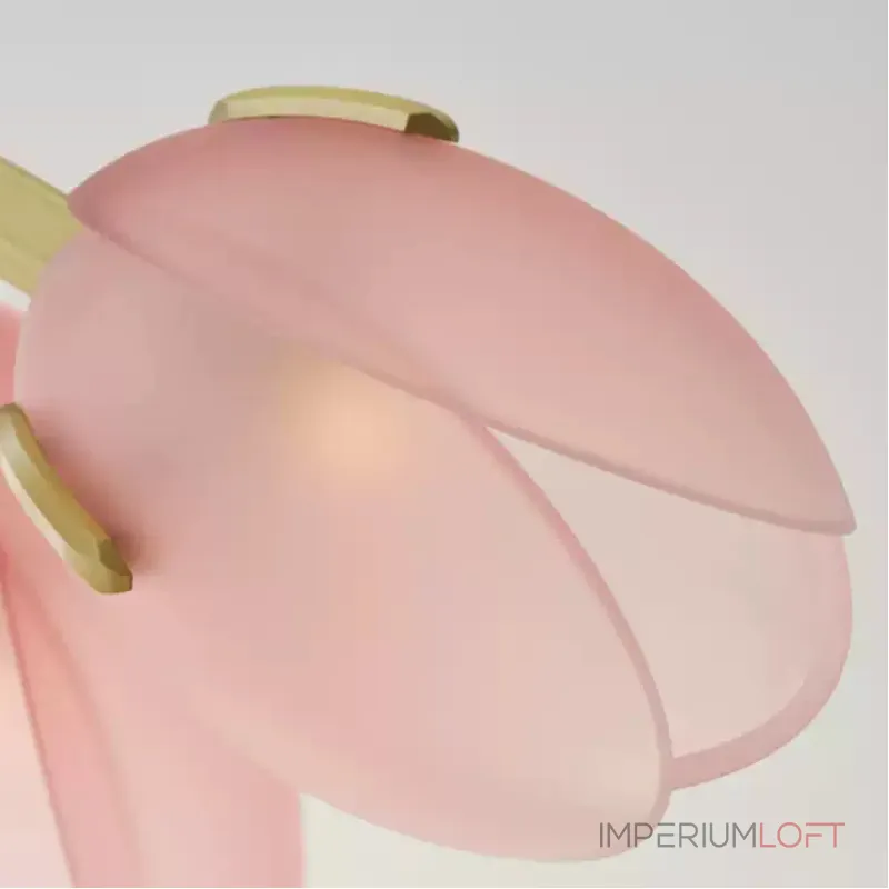 Люстра LOVOND LILIA P3 Pink с цветочными плафонами