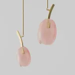 Люстра LOVOND LILIA P3 Pink с цветочными плафонами