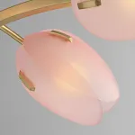 Люстра LOVOND LILIA P8 Pink с цветочными плафонами