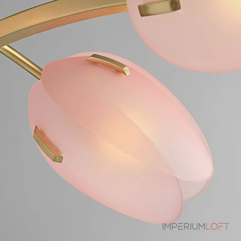 Люстра LOVOND LILIA P8 Pink с цветочными плафонами