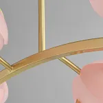 Люстра LOVOND LILIA P8 Pink с цветочными плафонами