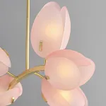 Люстра LOVOND LILIA P8 Pink с цветочными плафонами