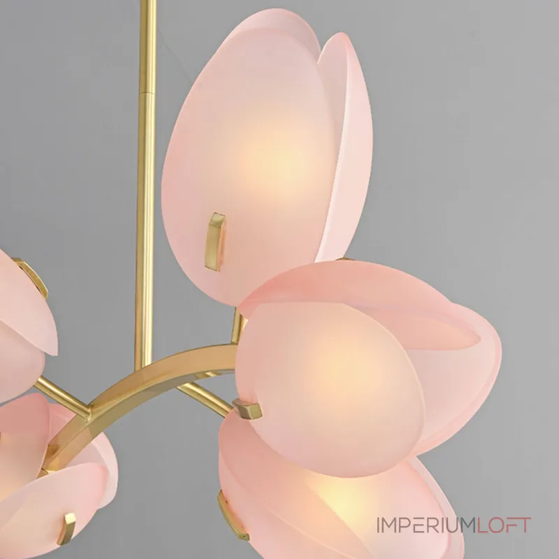 Люстра LOVOND LILIA P8 Pink с цветочными плафонами
