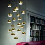 Люстра LOVOND DAME Gold D180 с фактурным плафоном