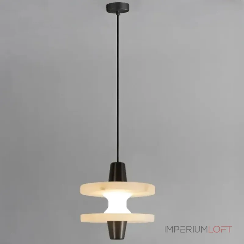 Люстра LOVOND LUPA Black с мраморным плафоном