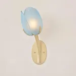 Настенный светильник LOVOND LILIA Blue P1 с цветочными плафонами
