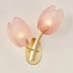 Настенный светильник LOVOND LILIA Pink P2 2шт с цветочными плафонами