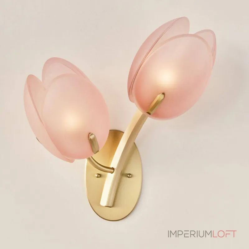 Настенный светильник LOVOND LILIA Pink P2 2шт с цветочными плафонами