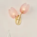 Настенный светильник LOVOND LILIA Pink P2 2шт с цветочными плафонами