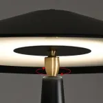 Торшер LOVOND MUSHROOM Black с акриловыми плафонами