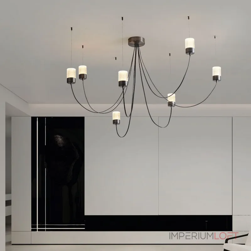 Люстра LOVOND GRAVITY Black P7 воздушной конструкции