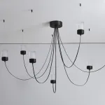 Люстра LOVOND GRAVITY Black P7 воздушной конструкции