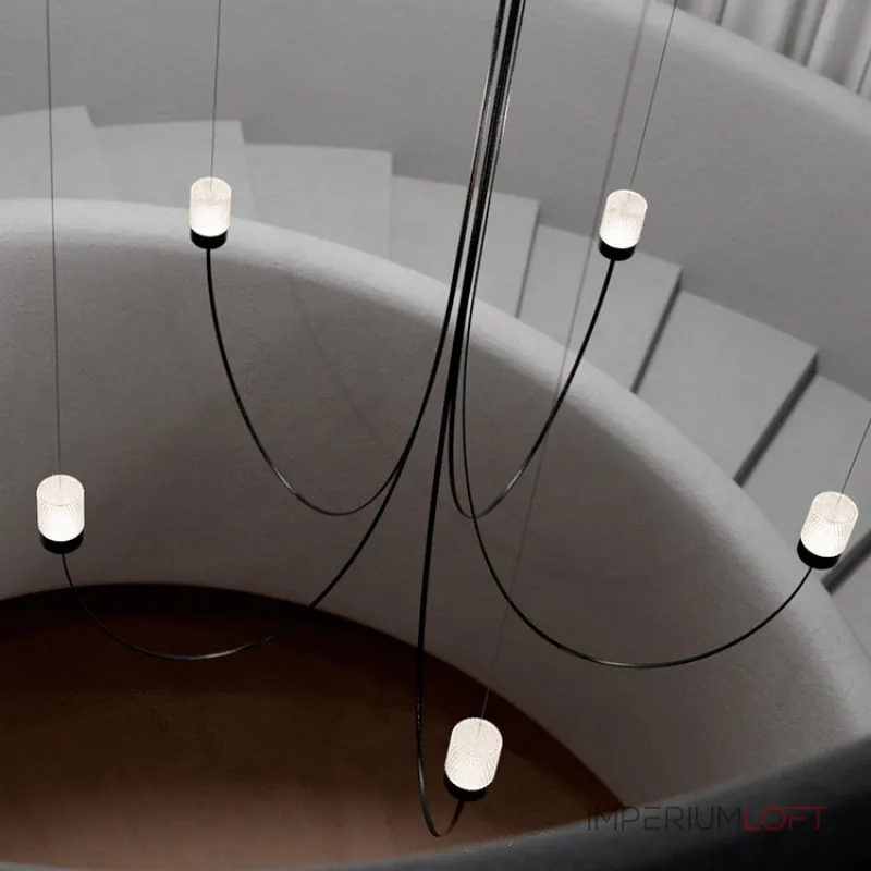 Люстра LOVOND GRAVITY Black P5 воздушной конструкции
