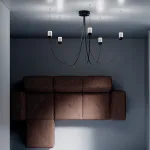 Люстра LOVOND GRAVITY Black P5 воздушной конструкции