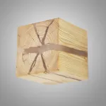 Настенный светильник KONOHA CUBE A Light Brown с проводом с вставками из смолы