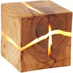 Настенный светильник KONOHA CUBE A Brown с выключателем и вставками из смолыот ImperiumLoft