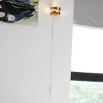 Настенный светильник KONOHA CUBE A Dark Brown с выключателем и вставками из смолы
