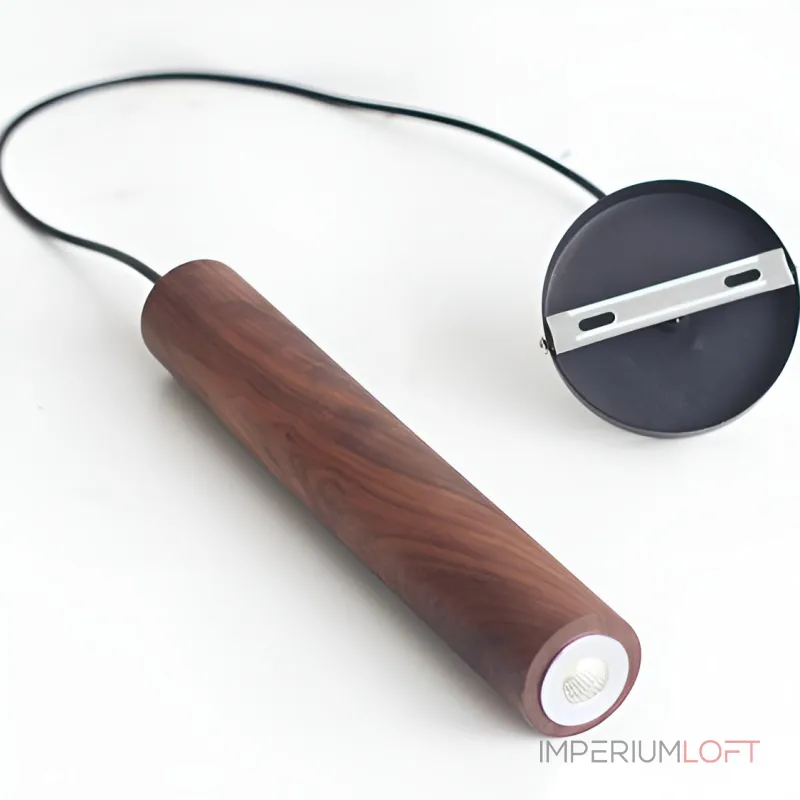 Подвесной светильник KONOHA WOOD ECHO Dark Brown P1 4000K с деревянными плафонами