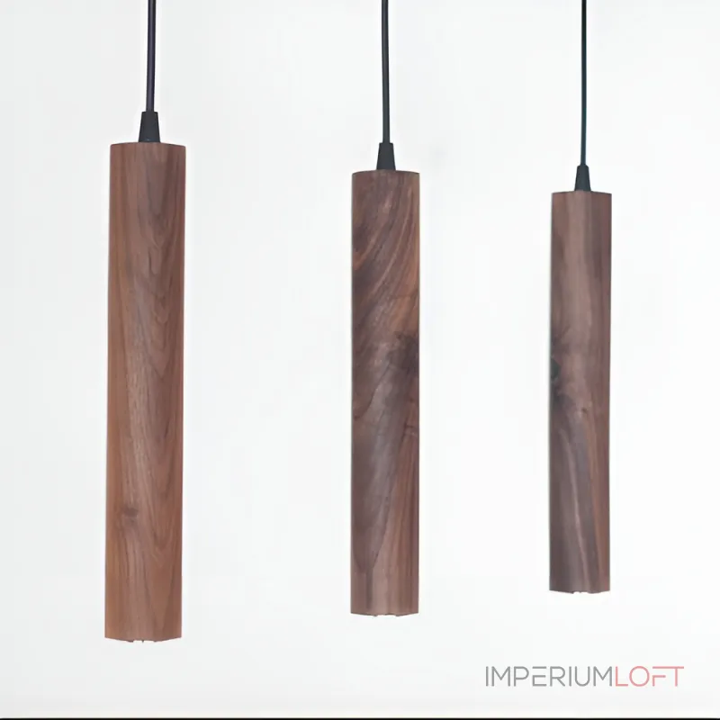 Подвесной светильник KONOHA WOOD ECHO Dark Brown P3 4000K с деревянными плафонами