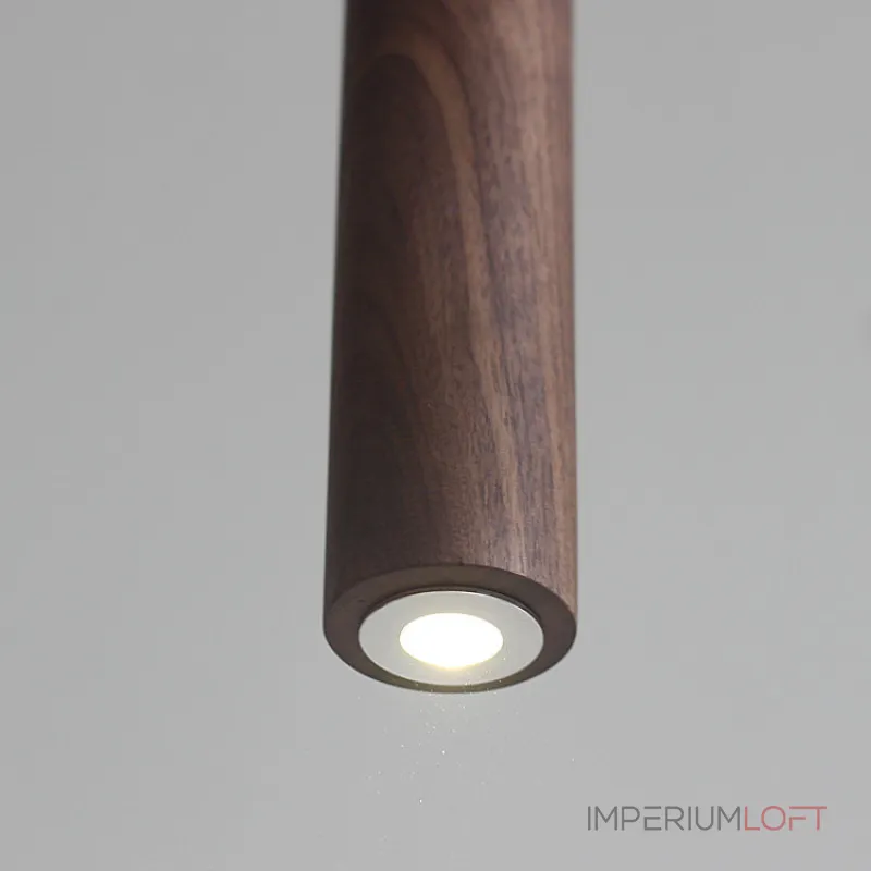 Подвесной светильник KONOHA WOOD ECHO Dark Brown P1 4000K с деревянными плафонами