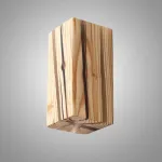 Настенный светильник KONOHA RECT Pine H16 с выключателем и вставками из смолы