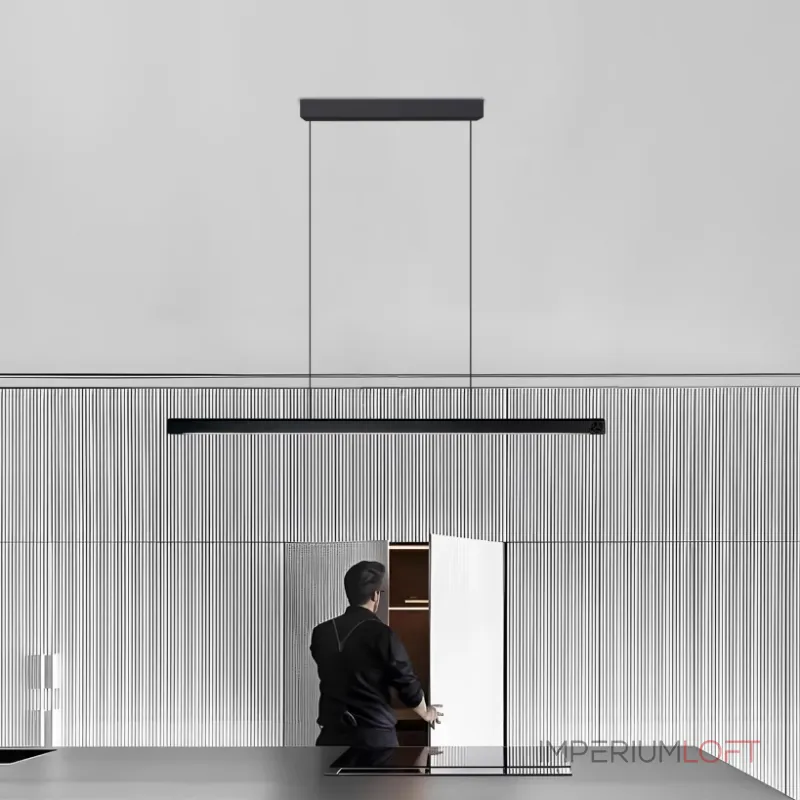 Подвесной светильник LANHU LONG Black L120 с лифтом лаконичного дизайна 