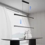Подвесной светильник LANHU LONG Black L120 с лифтом лаконичного дизайна 