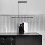 Подвесной светильник LANHU LONG Black L120 с лифтом лаконичного дизайна 
