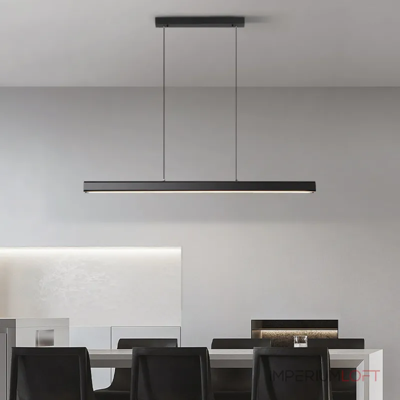 Подвесной светильник LANHU LONG Black L120 с лифтом лаконичного дизайна 