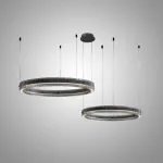 Подвесной светильник LANHU BLIK P2 D80 D100 Black Tmall со стеклянными плафонами