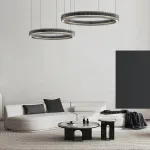 Подвесной светильник LANHU BLIK P2 D80 D100 Black Tmall со стеклянными плафонами