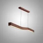Подвесной светильник LANHU WOOD L120 с деревянным плафоном