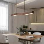 Подвесной светильник LANHU WOOD L150 Tmall Elf с деревянным плафоном